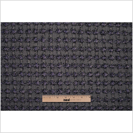 Famous NYC Designer Metallic Gray/Pink Cotton-Blended Woven