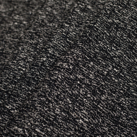 Italian Black/White Metallic Wool Woven