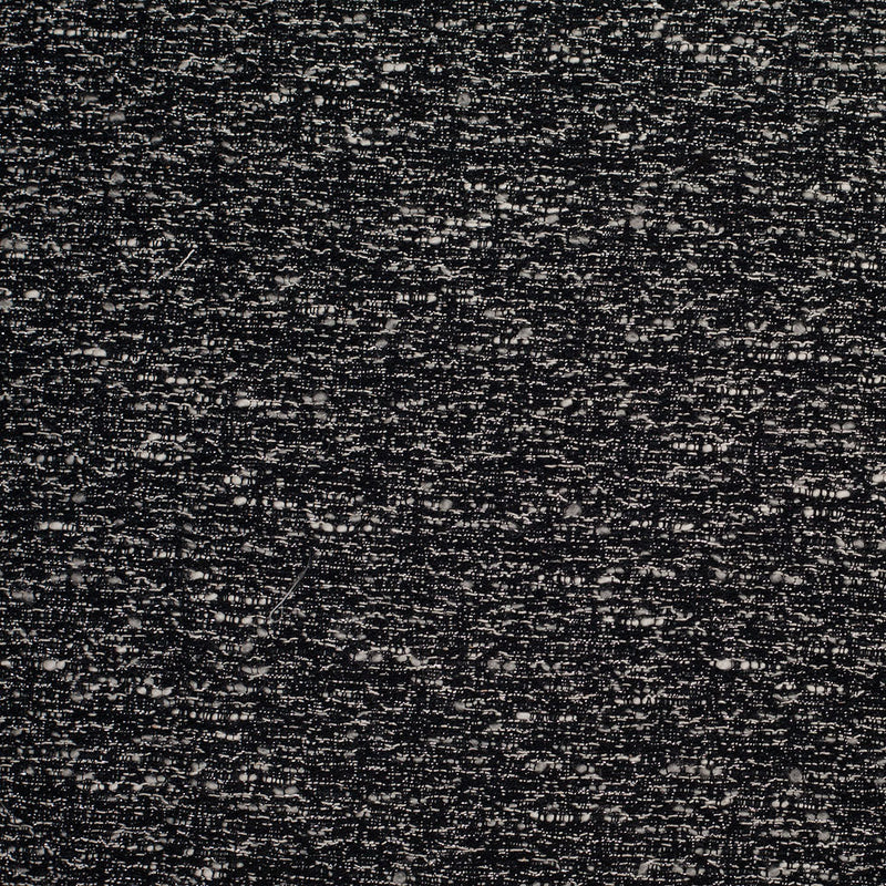 Italian Black/White Metallic Wool Woven