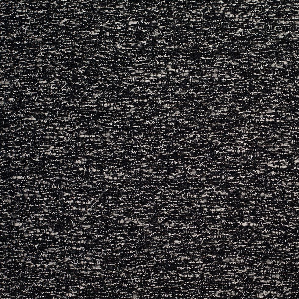 Italian Black/White Metallic Wool Woven