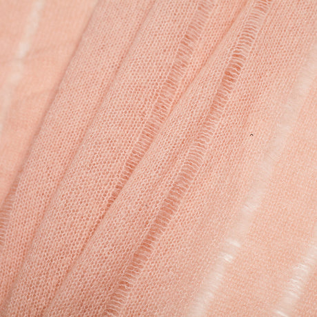 Seashell Pink Loosely Knit Wool-Mohair