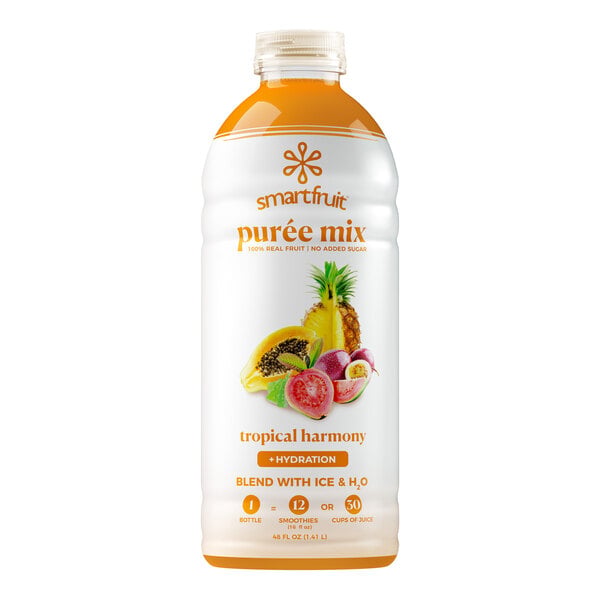 Smartfruit Tropical Harmony 100% Fruit Puree Beverage Mix 48 fl. oz. - 6/Case