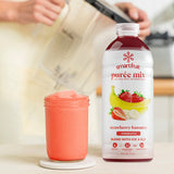 Smartfruit Strawberry Bananza 100% Fruit Puree Beverage Mix 48 fl. oz. - 6/Case