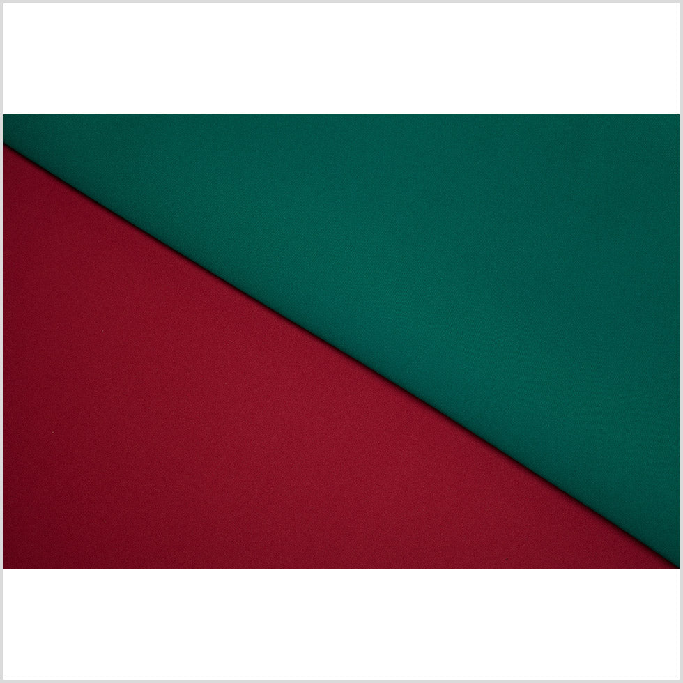 Tango Red/Alpine Green Double-Faced Neoprene/Scuba Fabric