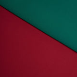 Tango Red/Alpine Green Double-Faced Neoprene/Scuba Fabric