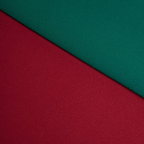 Tango Red/Alpine Green Double-Faced Neoprene/Scuba Fabric