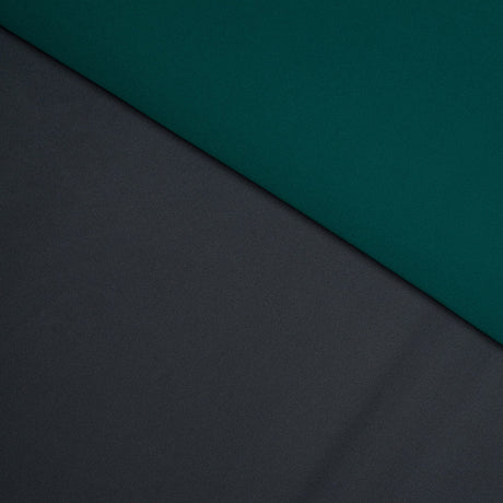 Gravel Gray/Forest Green Double-Faced Neoprene/Scuba Fabric