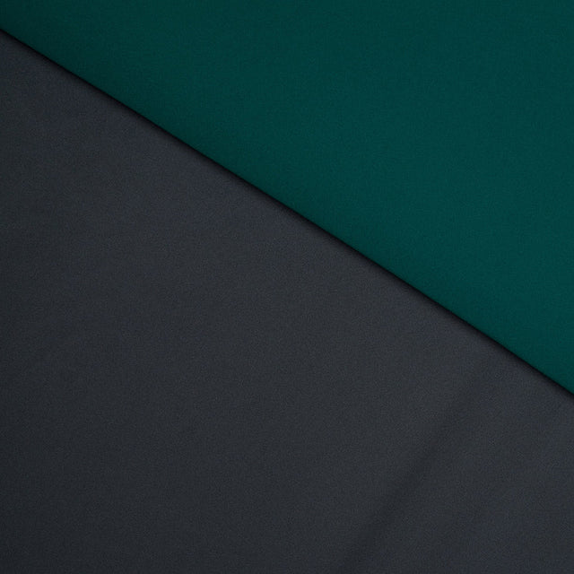 Gravel Gray/Forest Green Double-Faced Neoprene/Scuba Fabric