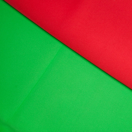 True Red/Classic Green Double-Faced Neoprene/Scuba Fabric