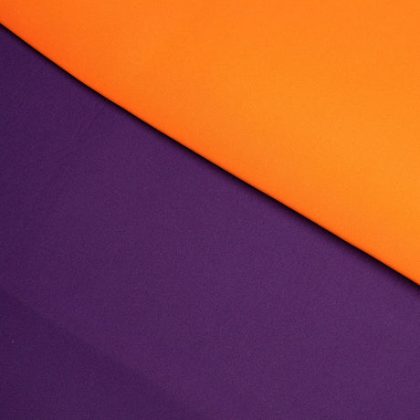 Carrot/Imperial Purple Double-Faced Neoprene/Scuba Fabric