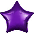Star Metallic Purple Foil Balloon
