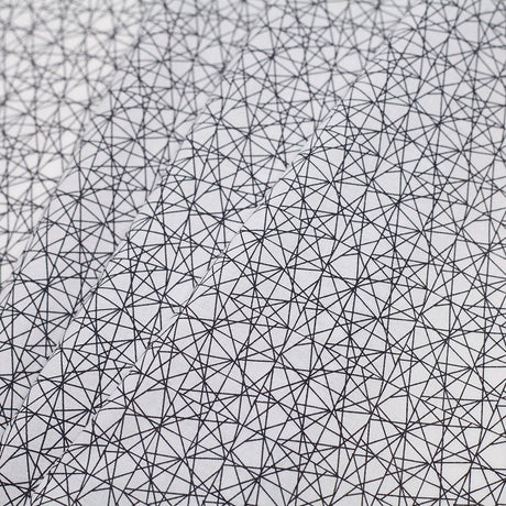 Black/White Abstract Geometric Stretch Cotton Print