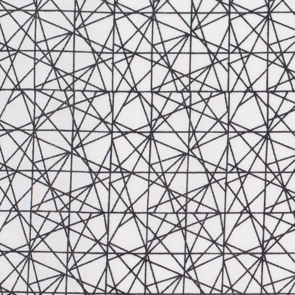 Black/White Abstract Geometric Stretch Cotton Print