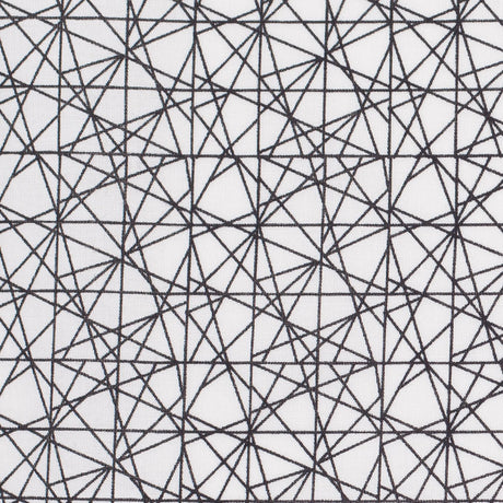 Black/White Abstract Geometric Stretch Cotton Print