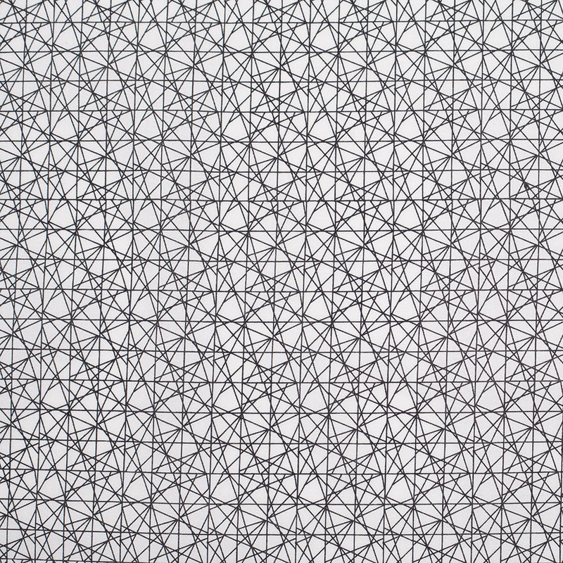 Black/White Abstract Geometric Stretch Cotton Print