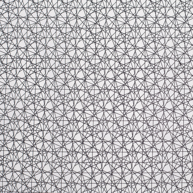 Black/White Abstract Geometric Stretch Cotton Print