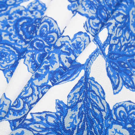 Blue/White Floral Woven Cotton Print