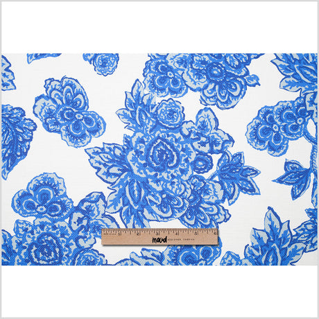 Blue/White Floral Woven Cotton Print