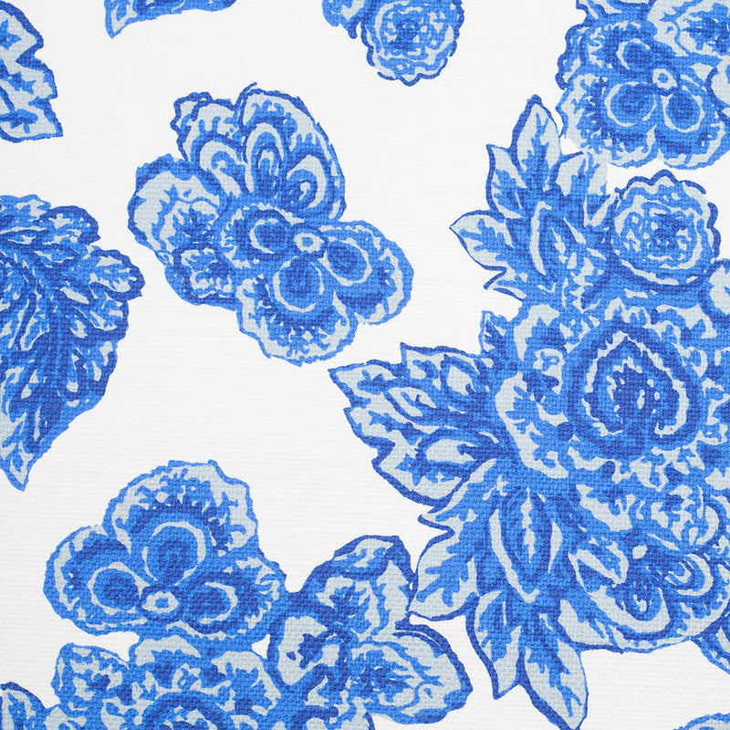 Blue/White Floral Woven Cotton Print