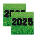 12 1/2" x 25" 2025 Black Plastic Outdoor Yard Signs – Set of 4