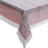 White Lace-Printed & Light Pink Rectangle Disposable Plastic Tablecloth Kit - 2 Pc.