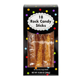 Gold Rock Candy Sticks – 8" 10.8 oz, 18-Pack