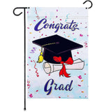 G128 Happy Graduation Garden Flag – 12" x 18", Double-Sided