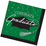 Creative Converting School Spirit Green Graduation Beverage Napkins – 108ct