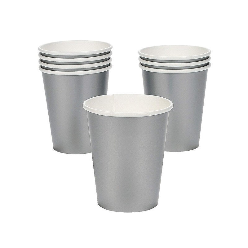 9 oz School Bus Yellow Paper Party Cups – 24 Count Disposable Set