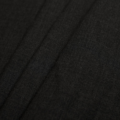 Charcoal Doubled-Faced Wool-Polyester Crepe