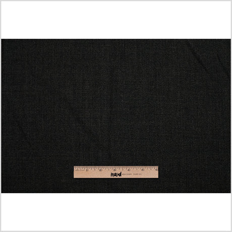 Charcoal Doubled-Faced Wool-Polyester Crepe