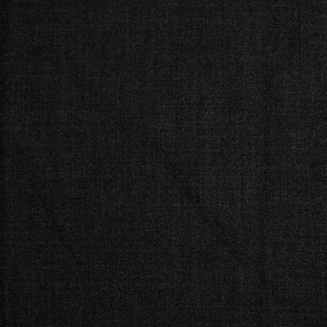Charcoal Doubled-Faced Wool-Polyester Crepe