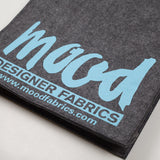 Charcoal Felt Mood Bag with Blue Logo