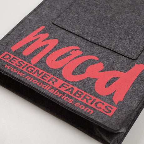 Charcoal Felt Mood Bag with Cayenne Logo