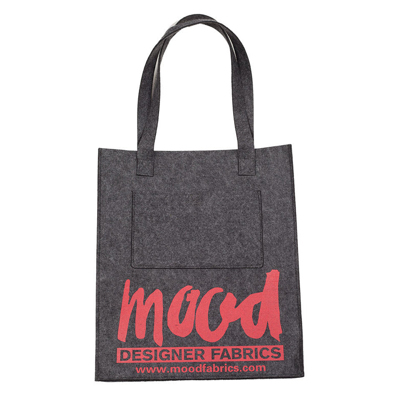 Charcoal Felt Mood Bag with Cayenne Logo