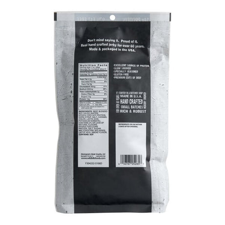 Wild Bill's 6.5 oz. Hickory-Smoked Beef Jerky - 24/Case