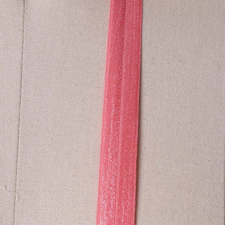 3 Yard 5/8" Coral Pink Fold Over Elastic Stretch Bias Trim Suitable for face masks