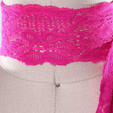 2 Yards Hot Pink Wide Stretch Lace Trim 2.5" Floral Elastic for Lingerie, Sewing & DIY Crafts