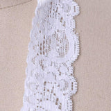 2 Yards White Stretch Lace 1" Wide Floral Elastic Trim for Sewing, Lingerie & Crafts