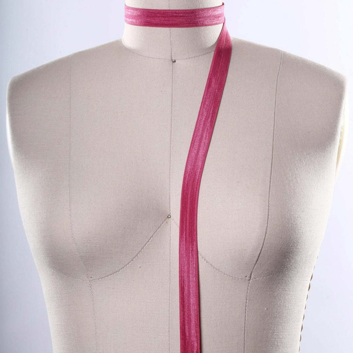 3 Yards Faded Magenta Fold Over Stretch Elastic 5/8" for Face Masks