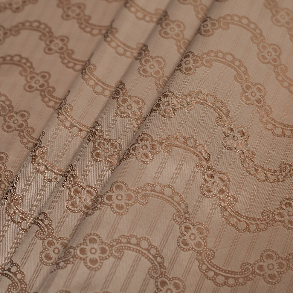 Nougat/Hazel Floral Striped Acetate Lining