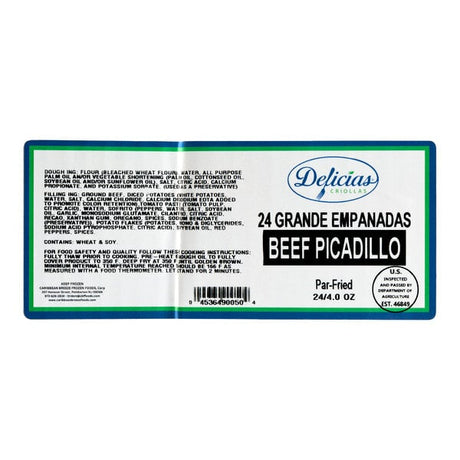 Rico Foods Beef Picadillo Flour Shell Empanada 4 oz. - 24/Case