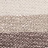 Beige/Brown/White Striped Baby Sequins on Polyester Mesh