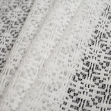 White Geometric Cotton-Nylon Lace