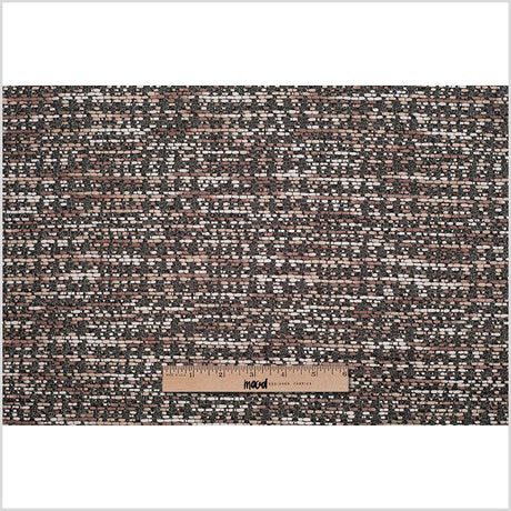 Metallic Black/Brown/White Abstract Novelty Woven