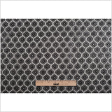 Metallic Black/Black Nylon Floral Lace