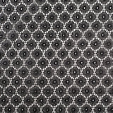 Metallic Black/Black Nylon Floral Lace