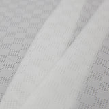 White Perforated Italian Silk Crepe de Chine