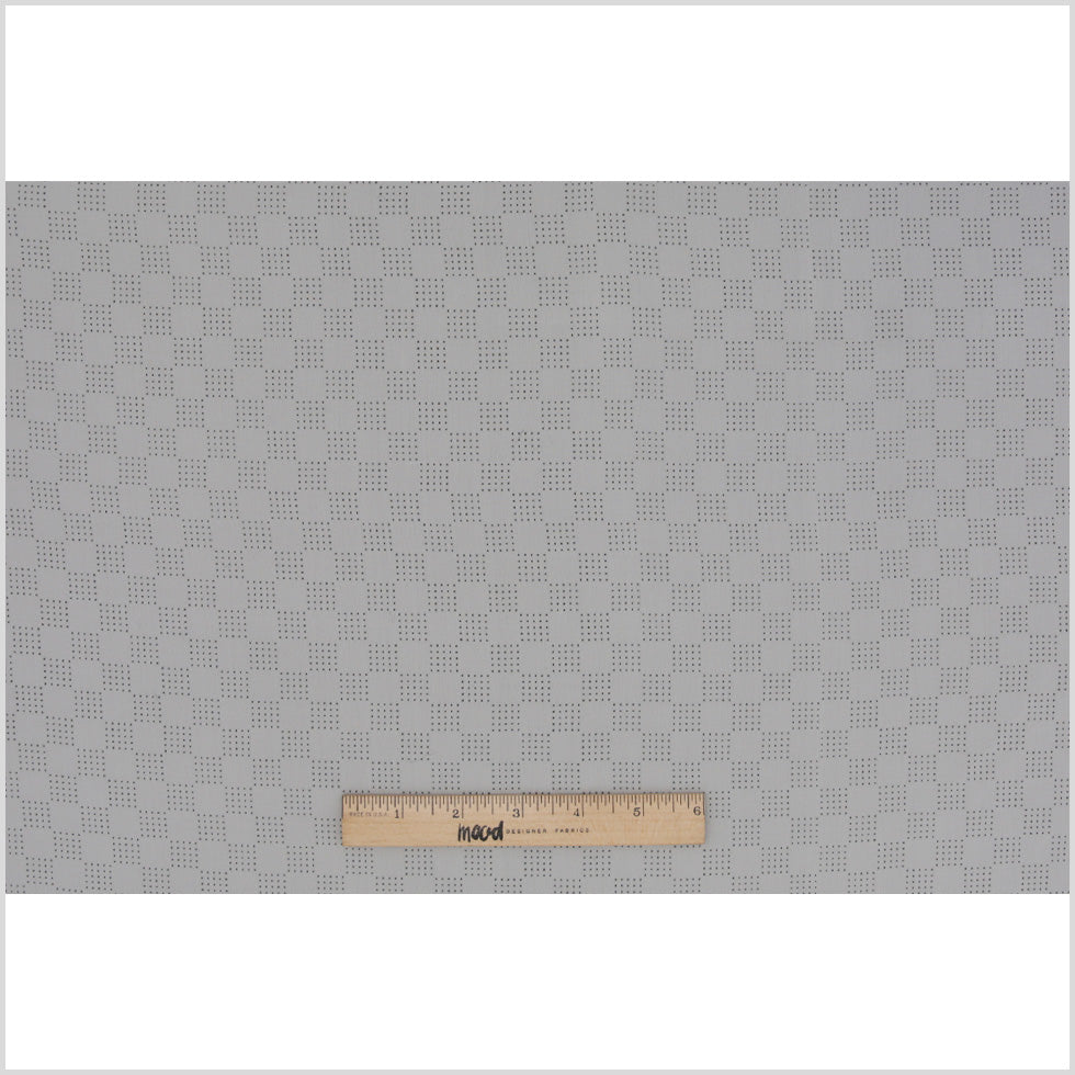 White Perforated Italian Silk Crepe de Chine