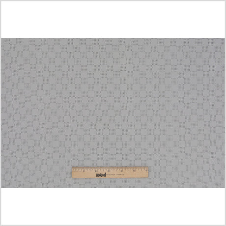 White Perforated Italian Silk Crepe de Chine